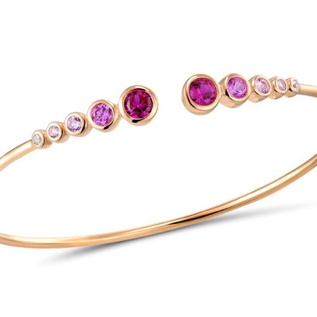 10KR Bangle Created Pink Sapphire,Created Ruby,Created white sapphire (G309501GCUSW10KR)