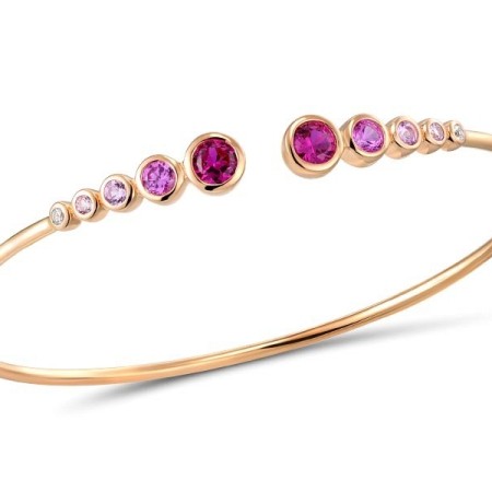 9KR Bangle Created Pink Sapphire,Created Ruby,Created white sapphire (G309501GCUSW9KR)