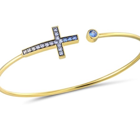 10KYB Bangle Blue Spinel,White Topaz (G309502GBNT10KYB)