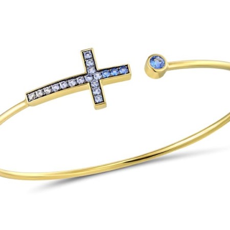 10KYB Bangle Blue Spinel,White Topaz (G309502GBNT10KYB)