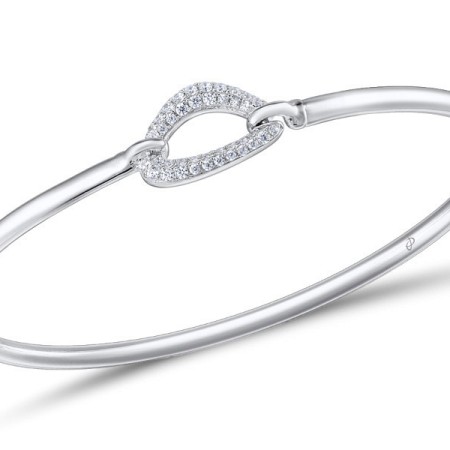 Sterling Silver Bangle White Cubic Zirconia (G309509WCZSL925)
