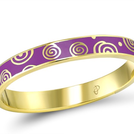 Brass w/ Yellow Gold Plating Bangle Enamel (G309949ENA3BRY)