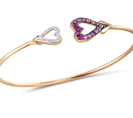 10KRWB Bangle Created Pink Sapphire,Created Ruby,Created white sapphire (G310560CPRW10KRWB)