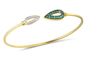 10KYWB Bangle Created Emerald,Created white sapphire (G310561CEW10KYWB)