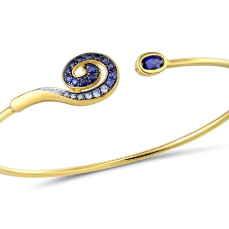 10KYWB Bangle Created white sapphire,Created Sapphire (G310563CSW10KYWB)