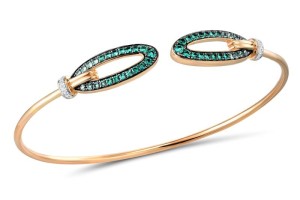 10KRWB Bangle Created Emerald,Created white sapphire (G310564CEW10KRWB)