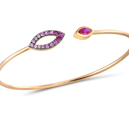 10KRB Bangle Created Pink Sapphire,Created Ruby (G310566CPR10KRB)