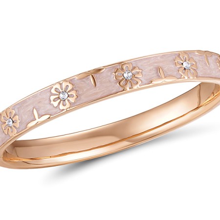 Brass w/ Rose Gold Plating Bangle Enamel,Swarovski 001 (G311262EA1BRR)