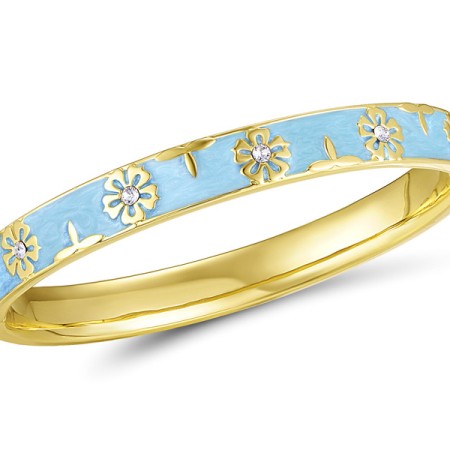 Brass w/ Yellow Gold Plating Bangle Enamel,Swarovski (G311262EA4BRY)