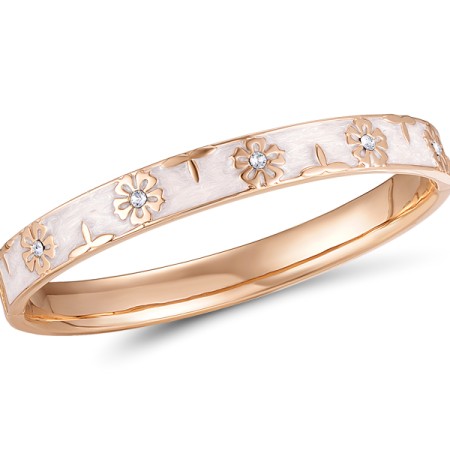 Brass w/ Rose Gold Plating Bangle Enamel,Swarovski (G311262ENA8BRR)