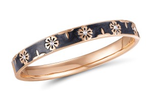 Brass w/ Rose Gold Plating Bangle Enamel,Swarovski 001 (G311262EABRR)