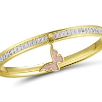 Brass w/ Yellow Gold Plating Bangle Enamel,Swarovski 001 (G311263EA1BRY)