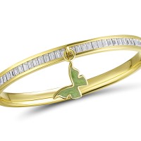 Brass w/ Yellow Gold Plating Bangle Enamel,Swarovski 001 (G311263EA7BRY)