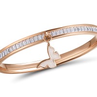 Brass w/ Rose Gold Plating Bangle Enamel,Swarovski 001 (G311263EA8BRR)