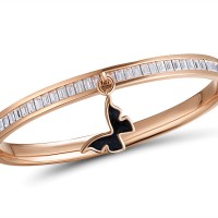 Brass w/ Rose Gold Plating Bangle Enamel,Swarovski 001 (G311263EABRR)