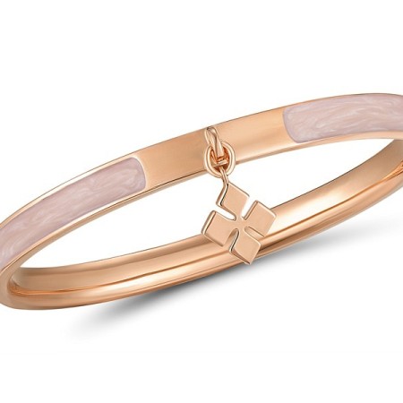 Brass w/ Rose Gold Plating Bangle Enamel (G311264ENA1BRR)