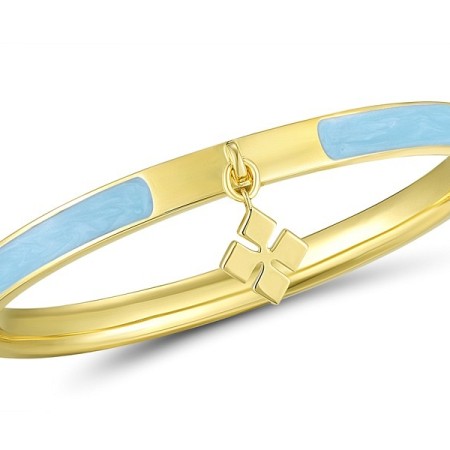 Brass w/ Yellow Gold Plating Bangle Enamel (G311264ENA4BRY)