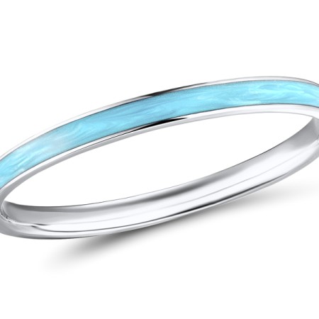 Brass w/ White Gold Plating Bangle Enamel (G311265EA4BRW)