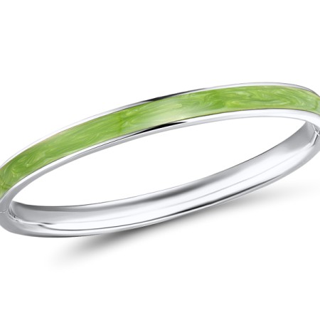 Brass w/ White Gold Plating Bangle Enamel (G311265EA7BRW)