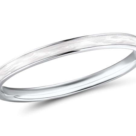 Brass w/ White Gold Plating Bangle Enamel (G311265EA8BRW)