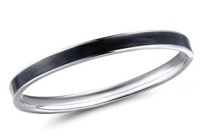 Brass w/ White Gold Plating Bangle Enamel (G311265EABRW)