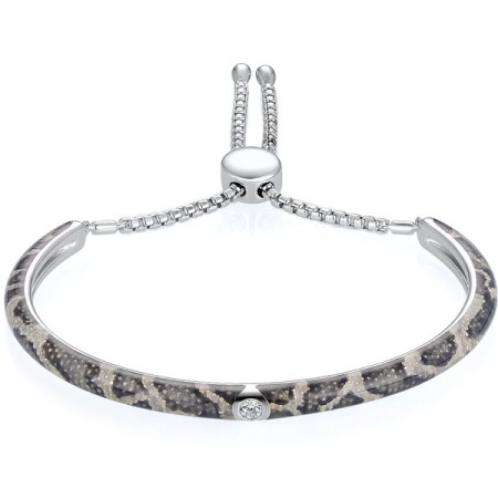 Sterling Silver Bangle Enamel,White Cubic Zirconia (G311275ENASL925)