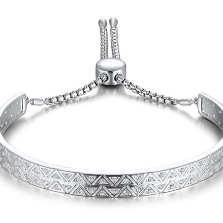 Sterling Silver Bangle White Cubic Zirconia (G311471WCZSL925)