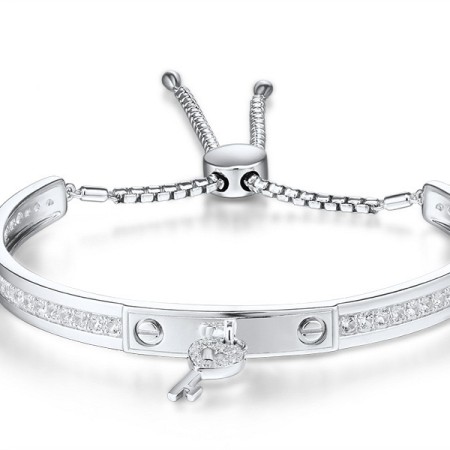 Sterling Silver Bangle White Cubic Zirconia (G311633WCZSL925)