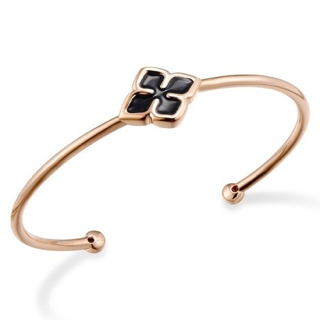 Brass w/ Rose Gold Plating Bangle Enamel,Swarovski 001 (G312373ENABRR)