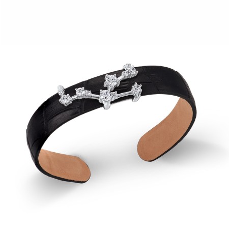 Sterling Silver Bangle White Cubic Zirconia (G316869-LWCZSL925)