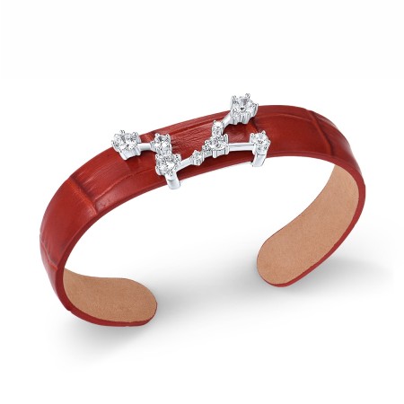 Sterling Silver Bangle White Cubic Zirconia (G316873-DWCZSL925)