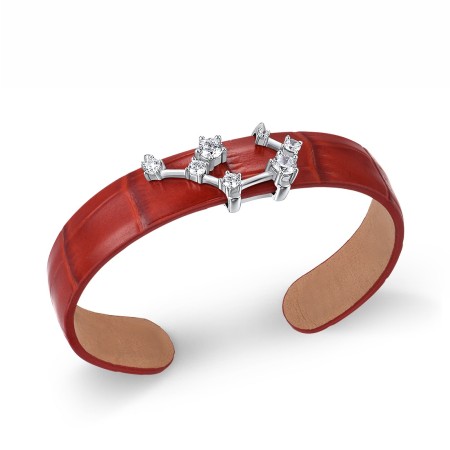 Sterling Silver Bangle White Cubic Zirconia (G316876-DWCZSL925)