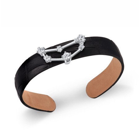 Sterling Silver Bangle White Cubic Zirconia (G316877-LWCZSL925)