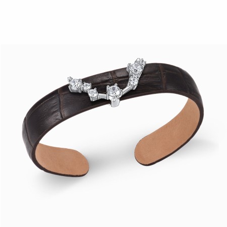 Sterling Silver Bangle White Cubic Zirconia (G316878-RWCZSL925)