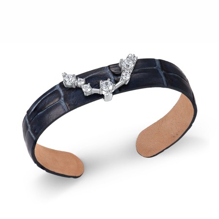 Sterling Silver Bangle White Cubic Zirconia (G316878-UWCZSL925)