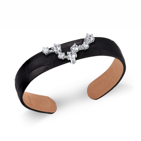 Sterling Silver Bangle White Cubic Zirconia (G316879-LWCZSL925)