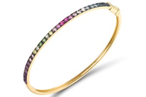 14KYB Bangle Amethyst,Blue Topaz (Sky Blue),Blue Topaz (Swiss Blue),Green Garnet,London Blue Topaz,Peridot,Pink Sapphire,Ruby (G319793MUL14KYB)