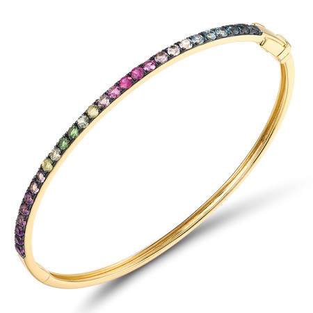 14KYB Bangle Amethyst,Blue Topaz (Sky Blue),Blue Topaz (Swiss Blue),Green Garnet,London Blue Topaz,Peridot,Pink Sapphire,Ruby (G319793MUL14KYB)