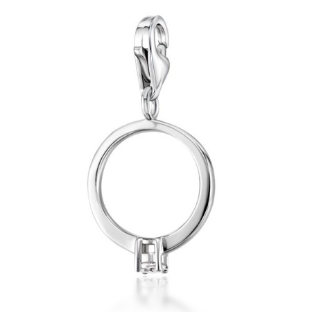 Sterling Silver Charms White Cubic Zirconia (H303254WCZSL925)