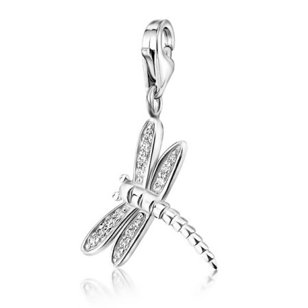 Sterling Silver Charms White Cubic Zirconia (H303287WCZSL925)