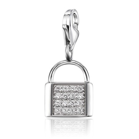 Sterling Silver Charms White Cubic Zirconia (H303296WCZSL925)