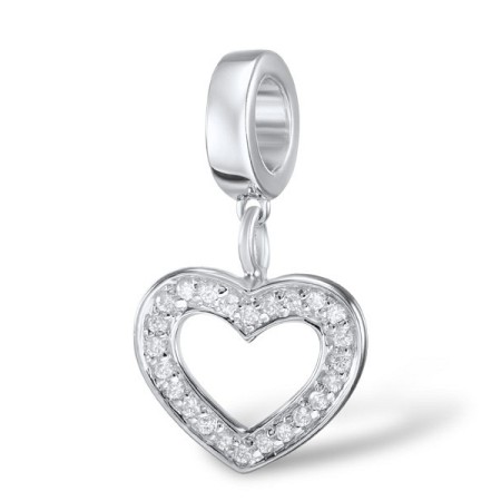Sterling Silver Charms White Cubic Zirconia (H305242WCZSL925)