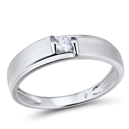 18KW Mens Ring Diamond (M600011DIA18KW)