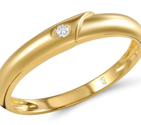 18KY Mens Ring Diamond (M600014DIA18KY)