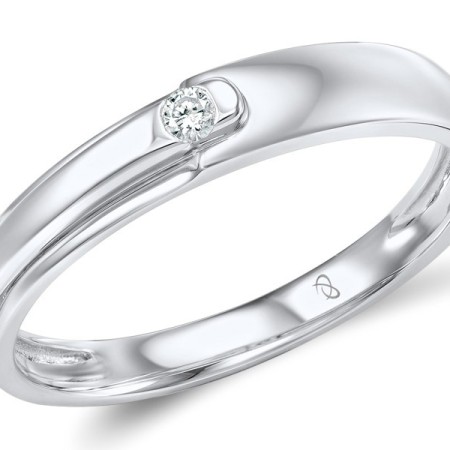 18KW Mens Ring Diamond (M600017DIA18KW-9)