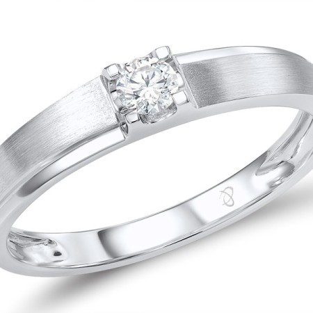 18KW Mens Ring Diamond (M600019DIA18KW)