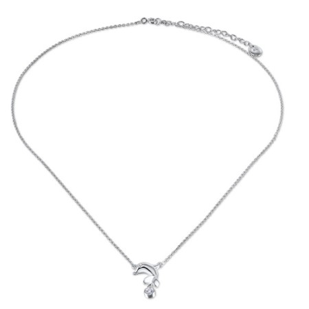 Sterling Silver Necklace White Cubic Zirconia (N305107WCZSL925)