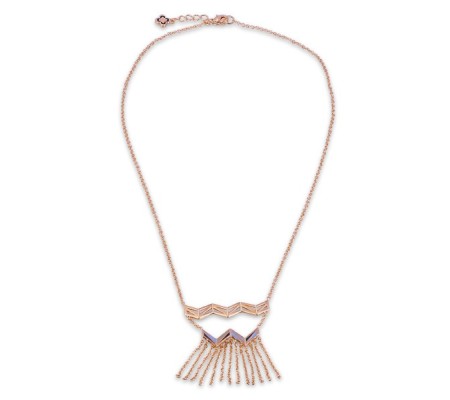 Brass w/ Rose Gold Plating Necklace Enamel (N308382ENA1BRR)