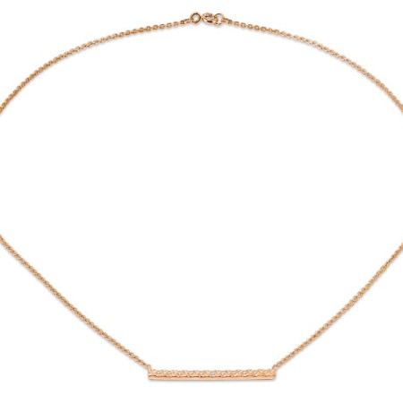 Sterling Silver w/ Rose Plating Necklace White Cubic Zirconia (N309090WCZSR925)