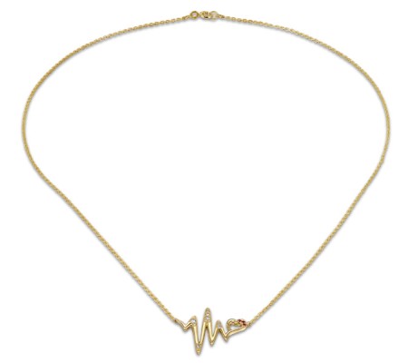 10KY Necklace Created Ruby,Created white sapphire (N309123CRW10KY)